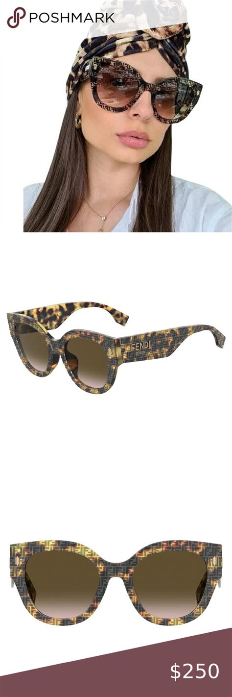 FF0435/S Square Cat Eye Sunglasses Black